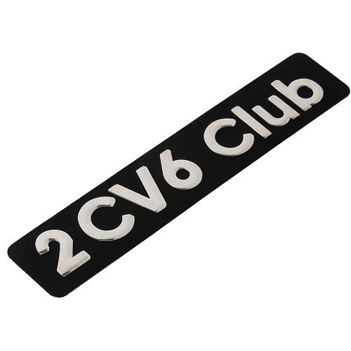  Lang rechthoekig embleem op achterbak - 2cv6 Club - CV20038 