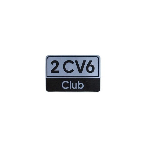     
                
                
    Square emblem on rear boot - 2cv6 Club - CV20040
