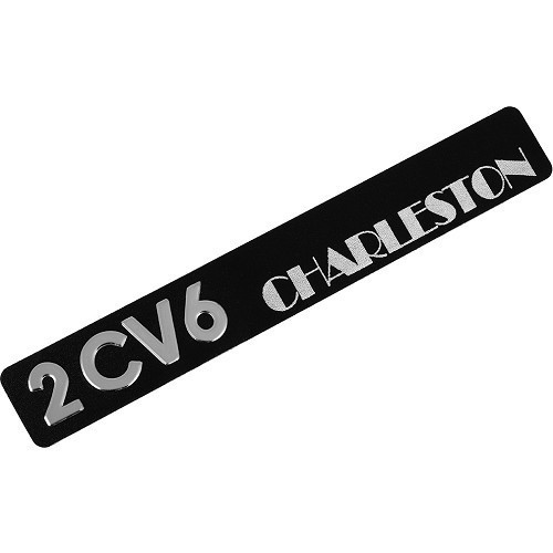  Emblème rectangulaire long sur malle arrière - 2cv6 Charleston - CV20054 