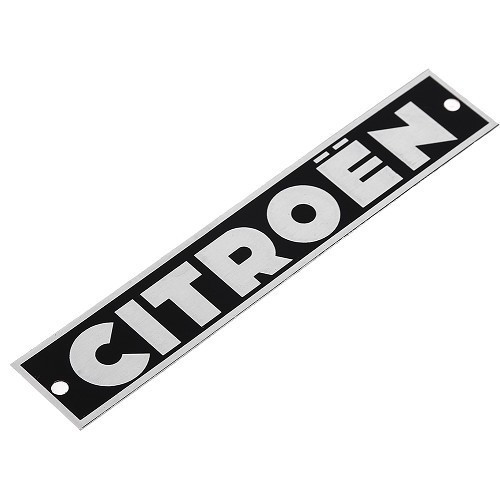  Emblème Citroën sur pare-chocs arrière pour 2CV - gris - CV20056 