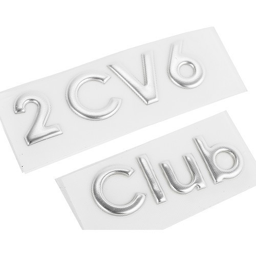  Emblème lettré sur malle arrière - 2cv6 club - CV20066-1 