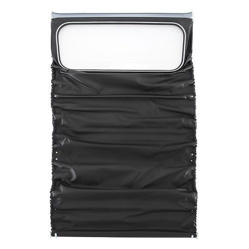  Charcoal grey convertible top with external fittings for 2cv saloon (09/1957-07/1990) - small grain canvas - CV22100 
