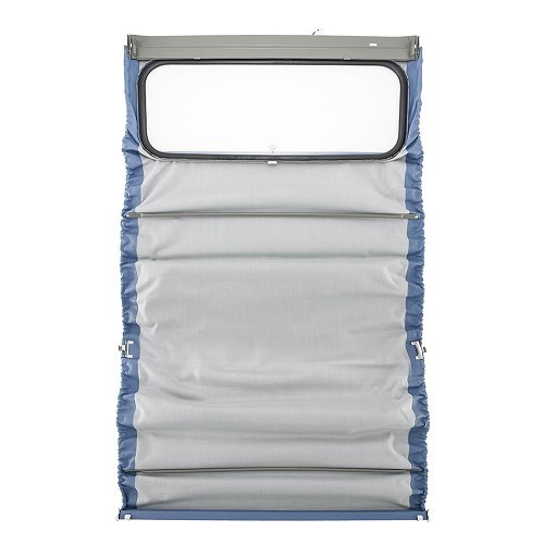  Glacier blue convertible top with external fittings for 2cv saloons (09/1957-07/1990) - small grain canvas - CV22102-1 