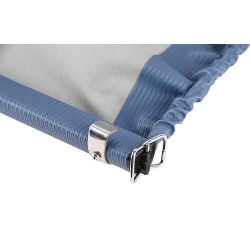 Glacier blue convertible top with external fittings for 2cv saloons (09/1957-07/1990) - small grain canvas - CV22102