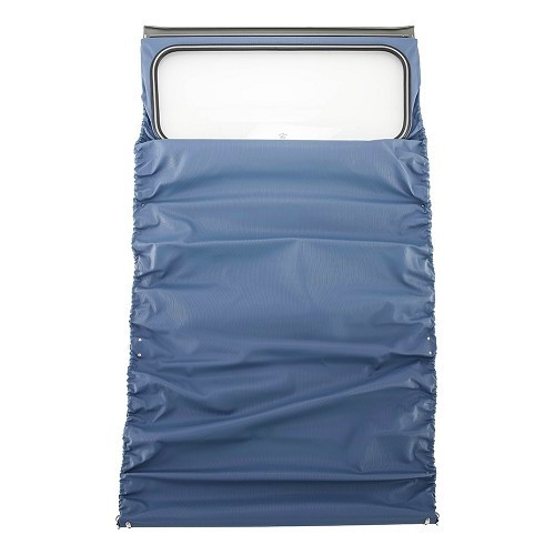  Glacier blue convertible top with external fittings for 2cv saloons (09/1957-07/1990) - small grain canvas - CV22102 