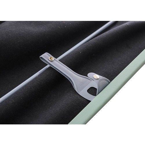  Jade green convertible top with internal fittings for 2cv saloons 57 -> - reinforced canvas - CV22214-3 