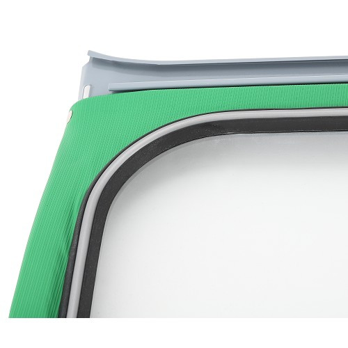  Capote vert tuilerie à fixation intérieure pour 2CV Berline 57 -> - toile renforcée - CV22216-2 