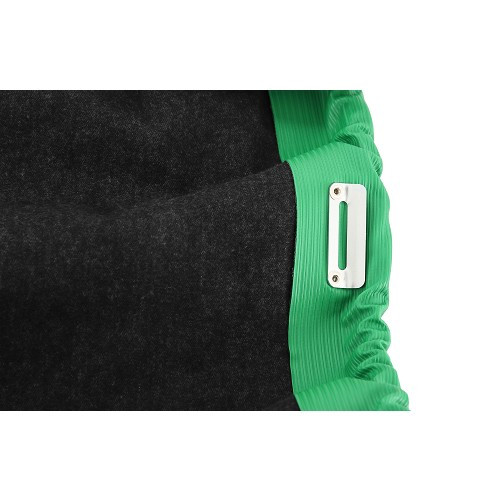  Capote vert tuilerie à fixation intérieure pour 2CV Berline 57 -> - toile renforcée - CV22216-8 