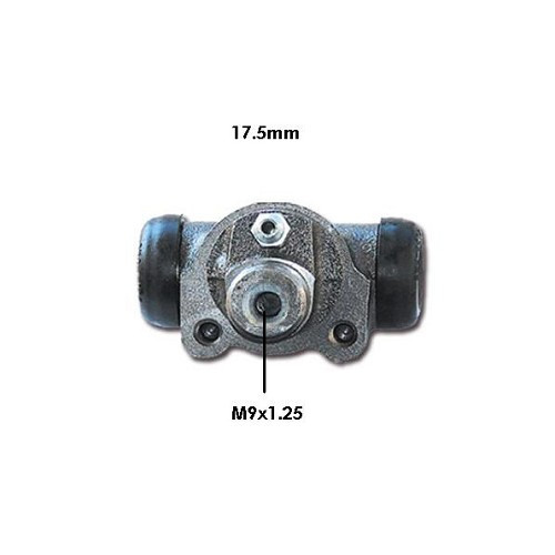 Rear wheel cylinder with key 9 for AMI after 1964 - 17,5mm - 9.125mm - CV45018