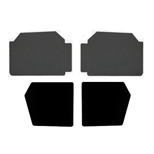  Hoge zwarte skai deurpanelen voor 2CV van 1961 tot 1974 - CV50084 