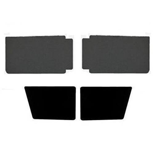  Low black leatherette door panels for 2cvs after 1974 and Charleston - CV50086 