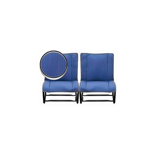  Bayadere striped front seat covers for 2cvs - Blue diamond - CV50194 