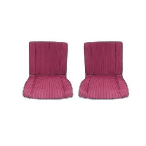  Bayadere striped front seat covers for 2cvs - Diamond red - CV50196 