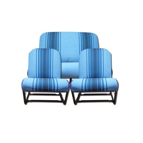     
                
                
    Symmetrical blue striped seat and rear bench seat covers - CV50344
