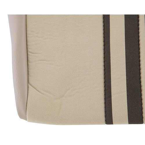 Symmetrical seat covers and rear bench seat for 2CV - beige with red stripes - CV50348