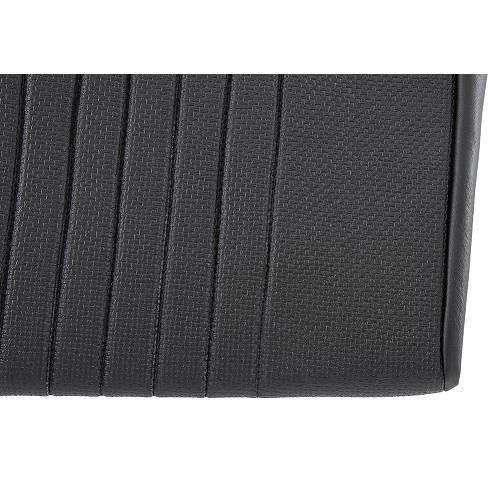  Symmetrical perforated black leatherette seat and rear bench seat covers - CV50368-2 