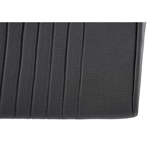Symmetrical perforated black leatherette seat and rear bench seat covers - CV50368
