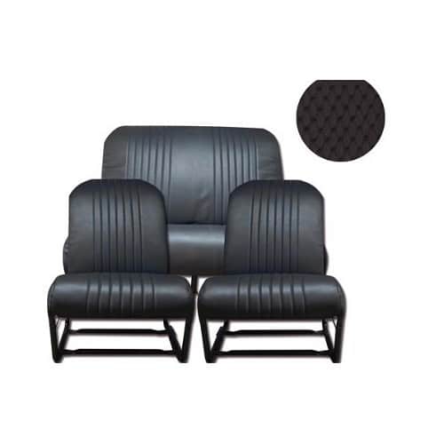  Symmetrische Sitzbezüge und Rücksitzbank aus perforiertem schwarzem Kunstleder - CV50368 