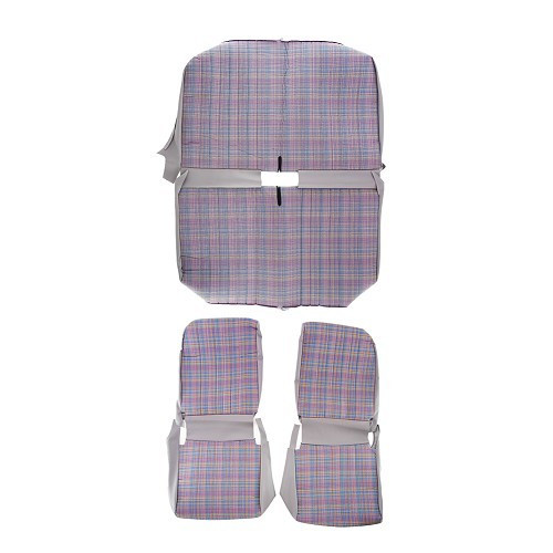  Asymmetrical seat and rear bench seat covers in tartan - CV50384-1 