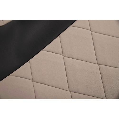 Asymmetrical seat and rear bench seat covers in Charleston fabric - CV50386