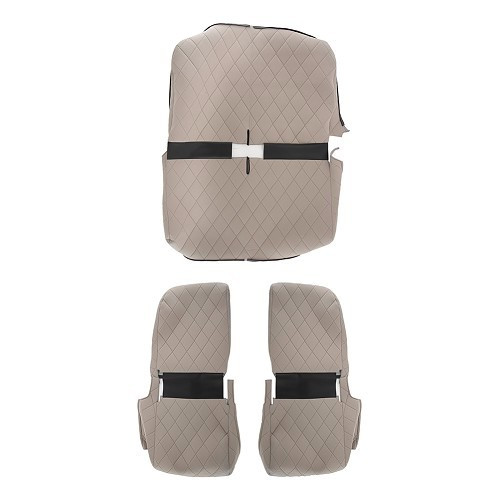  Asymmetrical seat and rear bench seat covers in Charleston fabric - CV50386 
