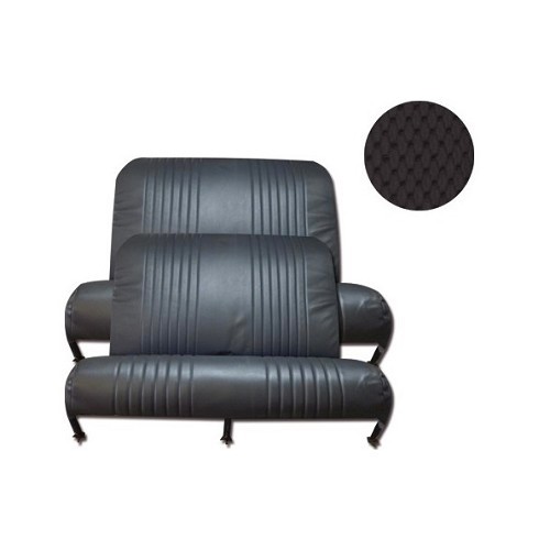  Bekleding van de voorstoelen en achterbank in zwart geperforeerd kunstleder - CV50422 