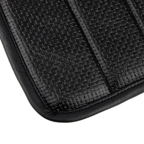  Front and rear seat covers in black perforated leatherette without flaps - CV50428-1 
