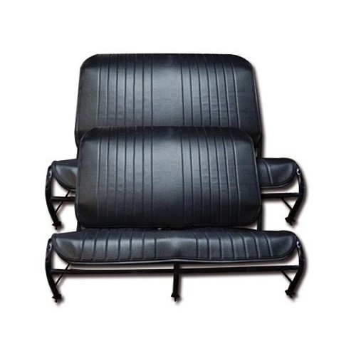  Sitzbankbezüge vorne und hinten aus schwarzem, perforiertem Skai ohne Klappen - CV50428 