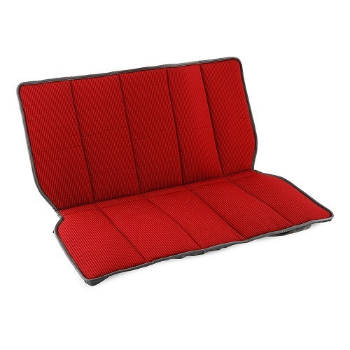  Cubierta del asiento trasero bayadères para 2cv AZAM (03/1963-09/1967) - diamante rojo - CV51214 