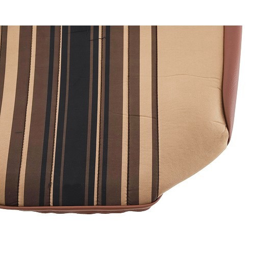  Symmetrical beige seat and rear bench seat covers with brown stripes for DYANE - CV53352-2 