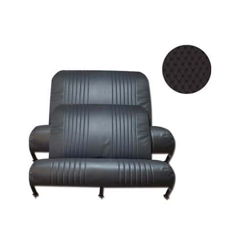  Sitzbankbezüge vorne und hinten aus perforiertem schwarzem Kunstleder für DYANE - CV53422 