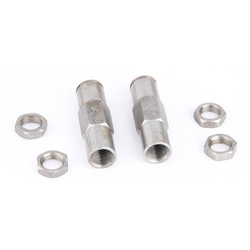  Set of wheel alignment adjustment sleeves for 2cv cars and derivatives - stainless steel - CV60100 