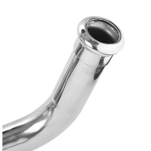  Front exhaust silencer (horned) for 2cvs with 602cc engines - STAINLESS STEEL - CV70194-1 