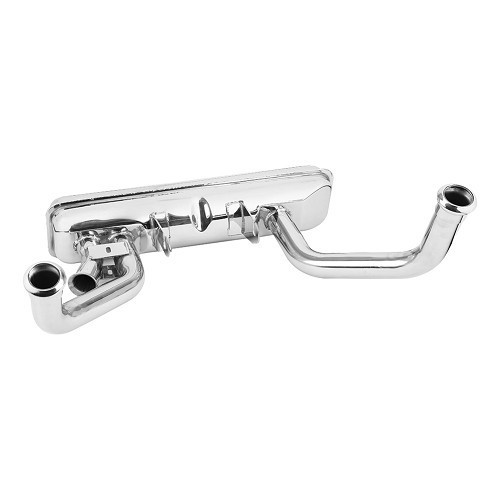  Front exhaust silencer (horned) for 2cvs with 602cc engines - STAINLESS STEEL - CV70194 