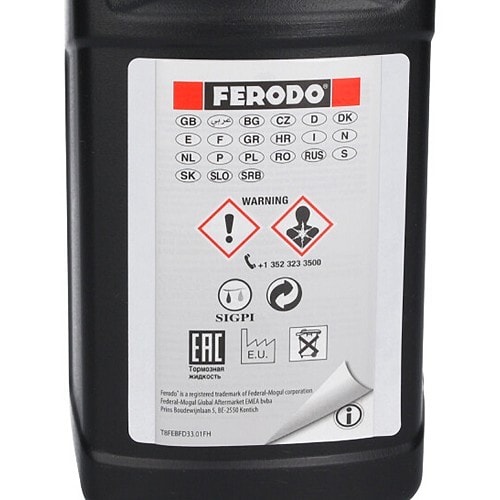  Liquide de frein et d'embrayage Ferodo DOT 4 pour 2CV et dérivés - 1L - CV70404-1 