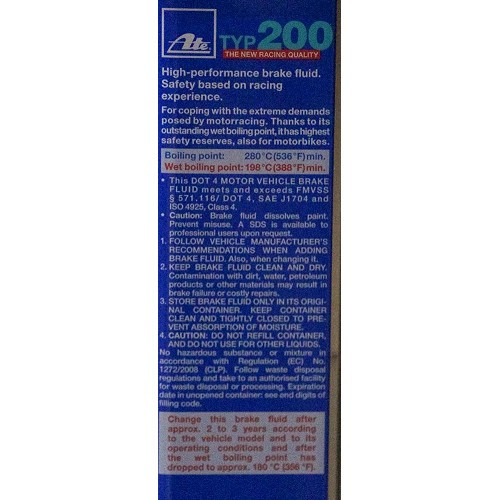 ATE Type 200 DOT 4 brake fluid - 1l - CV70406