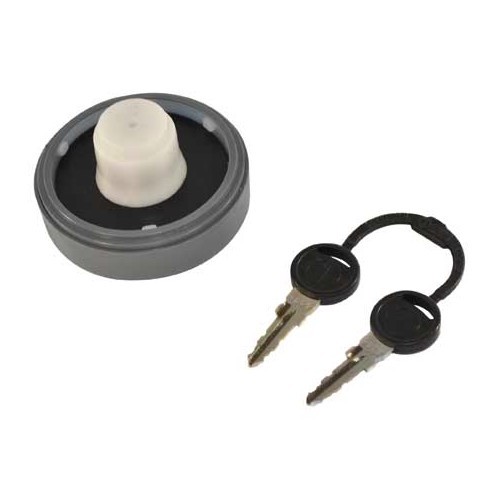  Cap WITH GREY (RAL7011) barrel for WATER OR FUEL tanks - motorhomes and caravans. - CW10141-1 