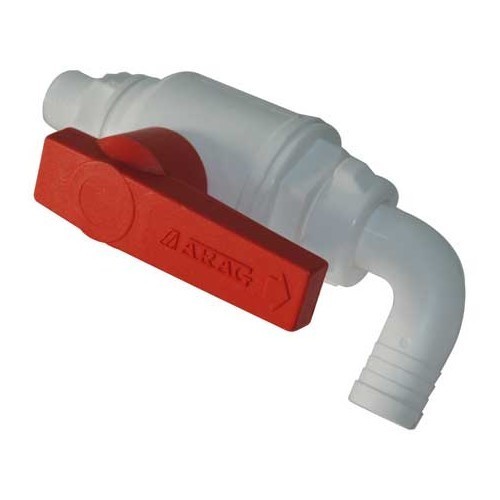 Ablassventil 1/4 Umdrehung abgewinkelter Ausgang Ø 15 mm - CW10304