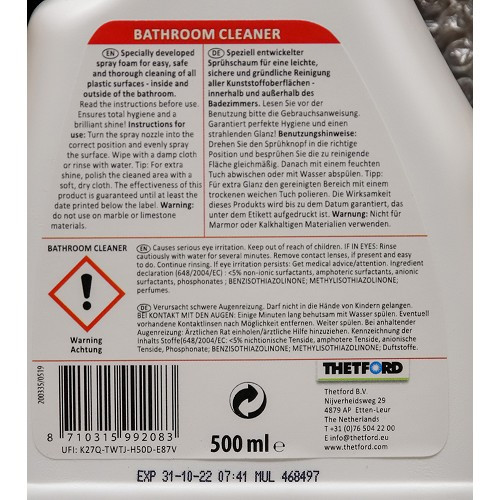 PULITORE BAGNO 500ML THETFORD per bagno Camping auto - CW10350