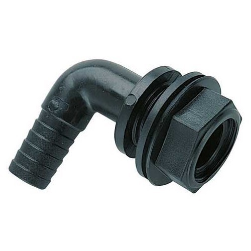  Black angled screw-in connector with 1/2' - 12 mm thread - CW10480 
