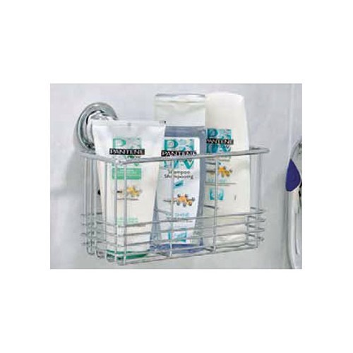     
                
                
    Chrome-finish bathroom shelf with suction cup mounting - CW10763
