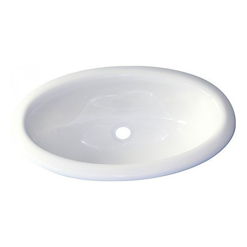  White oval washbasin 380x210 mm - CW10821 