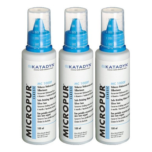  Kit of 3 MICROPUR CLASSIC 100ml water conservators - motorhomes and caravans. - CW10829-1 