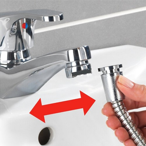 Silver shower set with 115 cm WENKO hose - CW11465