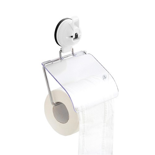  White toilet paper holder with suction cup - CW11474 