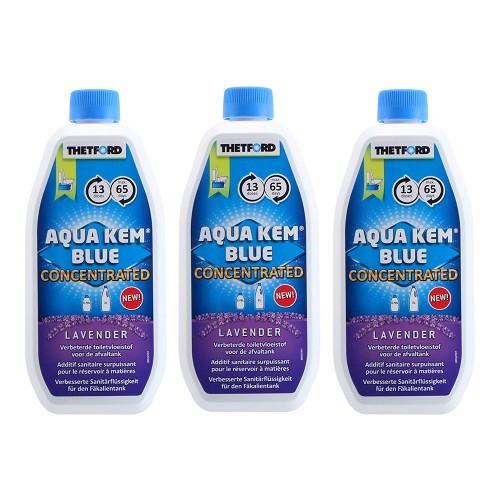  Kit of 3 AQUA KEM Blue concentrated additives 0.78l THETFORD - Lavender - CW11513 