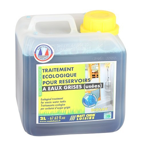     
                
                
    Traitement écologique BIOSAV Matt Chem 2L pour réservoirs eaux sales - CW11527
