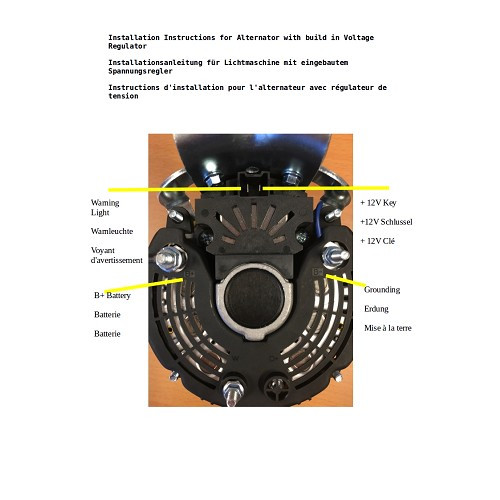 65 Amp alternator for Citroën DS since 1967 - DS30031