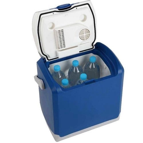 Blaue thermoelektrische Kühlbox 12V mit Zigarettenanzünder - Inhalt 24  Liter - ET30012 