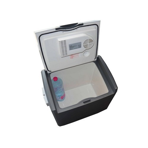  Zwarte thermo-elektrische koelbox 12V op sigarettenaansteker of 220-230V op netstroom - inhoud 28 liter - ET30013-2 